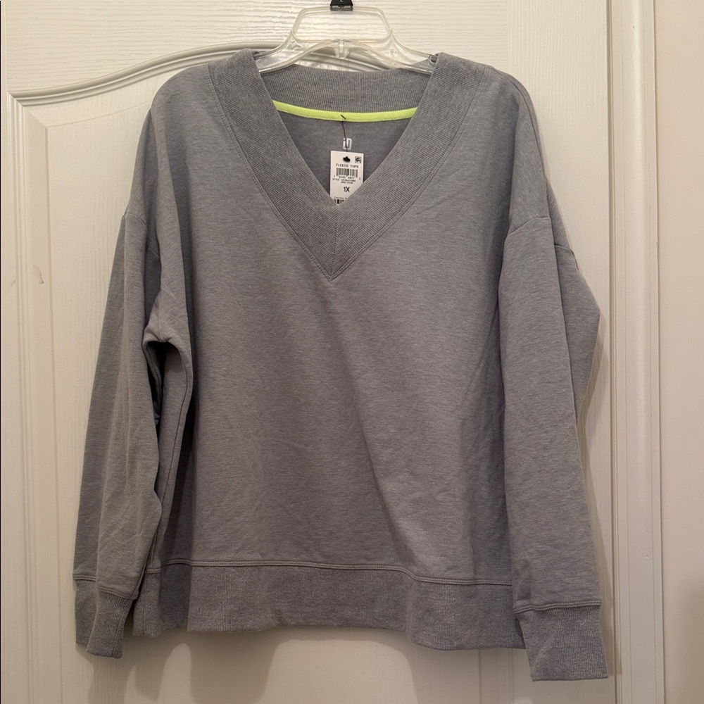 Gray Ideology V-Neck Sweatshirt